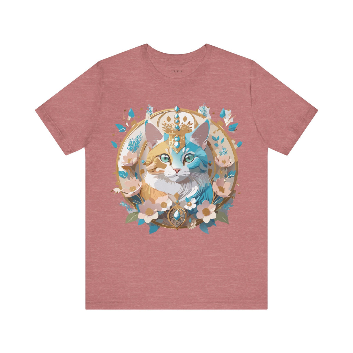 Medallion Graphic Unisex Cotton Bella+Canvas Tee with Floral Art Design m58