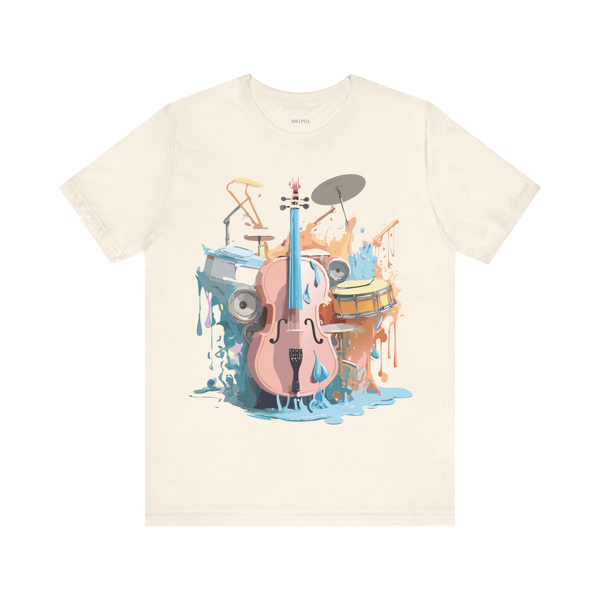 Music Graphic Unisex Cotton Bella+Canvas Tee with Art Design m117