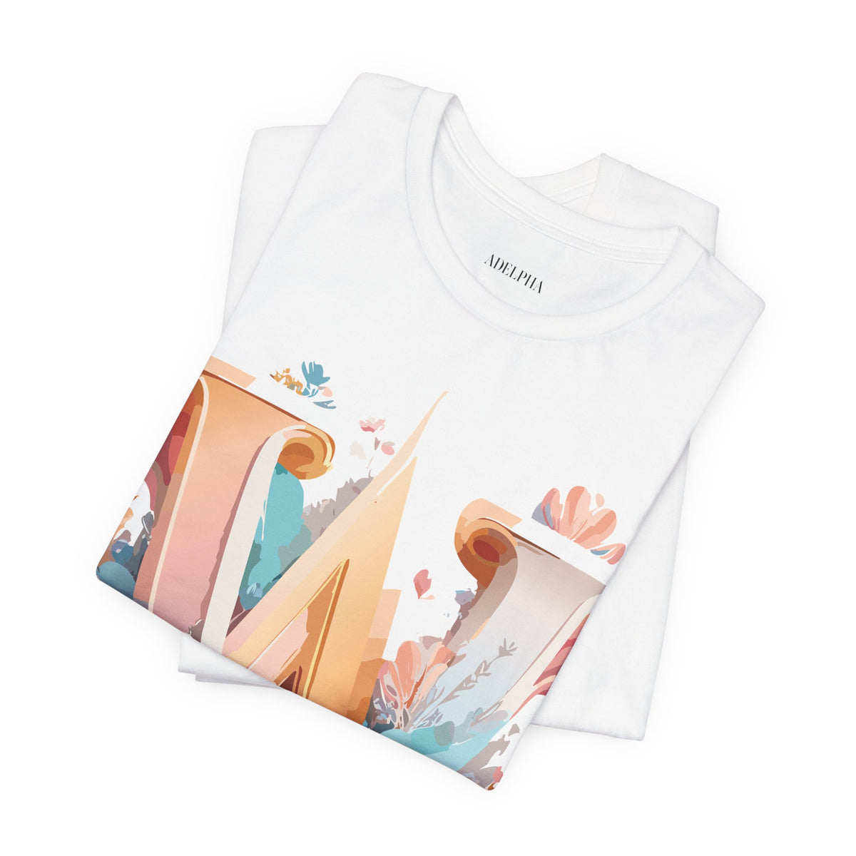 Letter W Graphic Unisex Cotton Bella+Canvas Tee with Art Letter Design