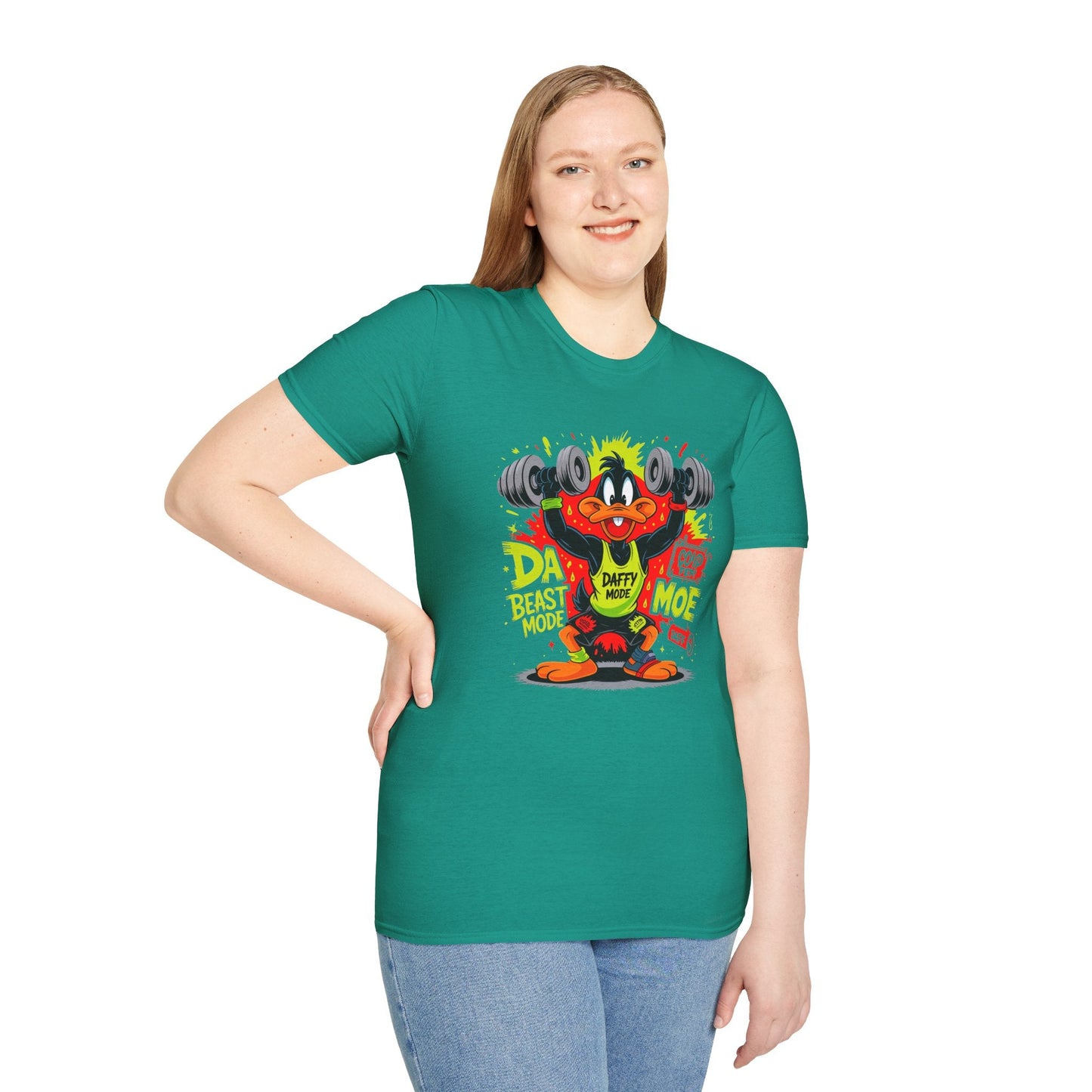 Unisex Cartoon T Shirt With Animation Design Funny Animals Tee Softstyle Gildan 64000