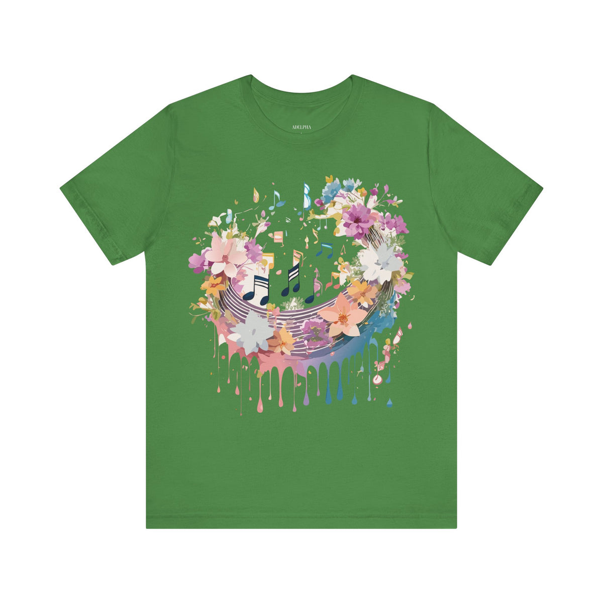 Music Graphic Unisex Cotton Bella+Canvas Tee with Art Design n152