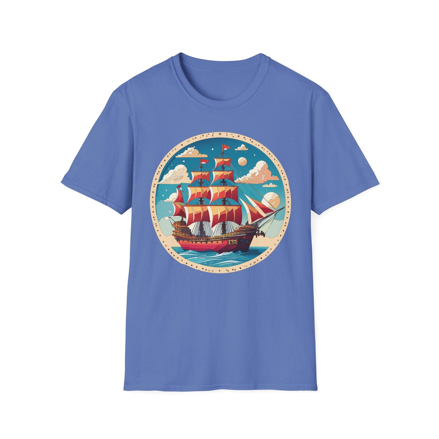Unisex Ship T Shirts Frigate T Shirts Vessel Tee Shirt Gildan Softstyle 64000 Premium Cotton