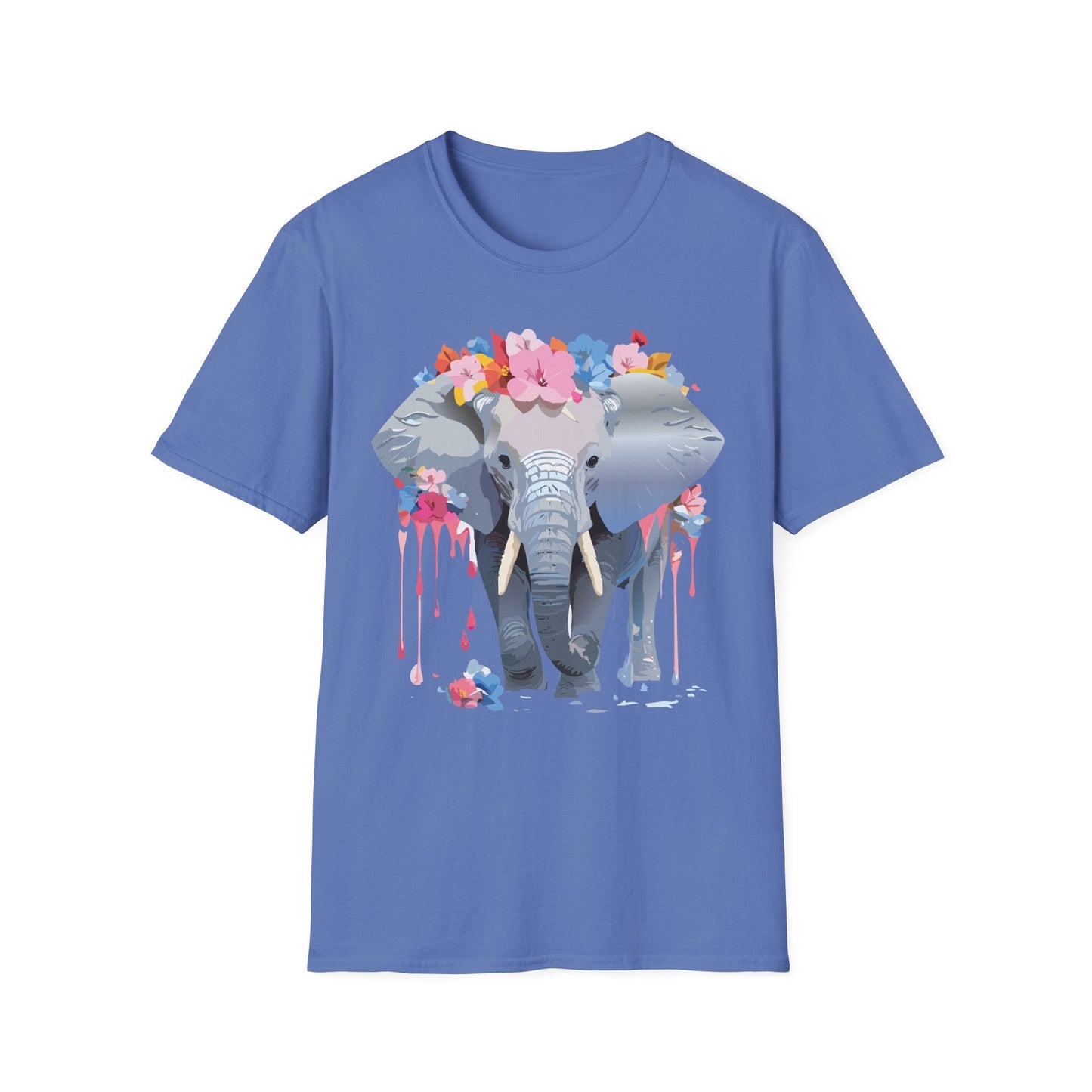 Elephant Graphic T Shirt Unisex Animals Tee Softstyle 64000 Gildan Comfort Breathable