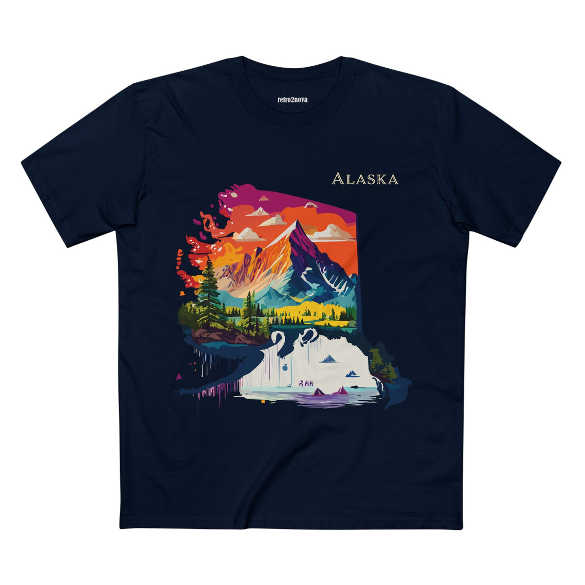 Alaska Landscape Tee | Mountain, Moose, Whale, Northern Wilderness