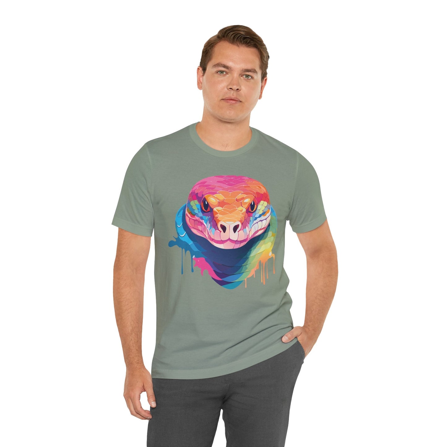 Unisex Animal Shirt With Art Design Wild Animals Graphic Print Casual Short Sleeve Tee