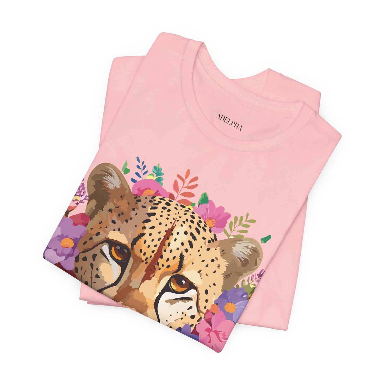 Adelpha Cheetah Graphic Tee Unisex Short Sleeve Art Shirt Original Artwork