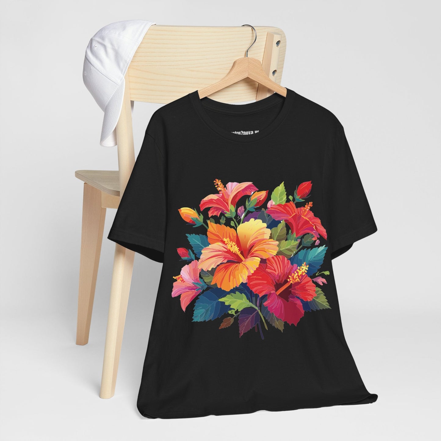 Retro2Nova Floral Shirt Unisex Jersey Short Sleeve Tee From Flowers Collection Bold Vibrant Design