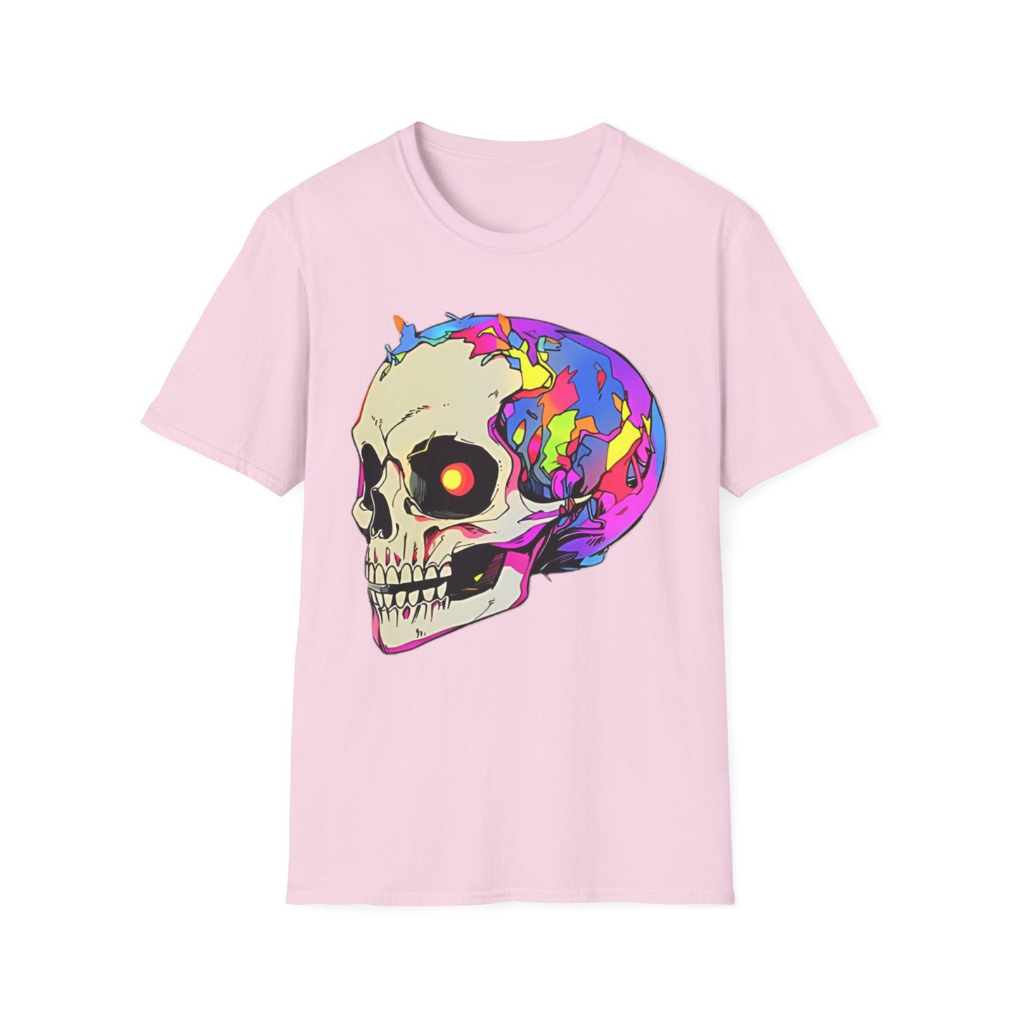 Skull Tee Shirt Unisex Skeleton Shirt Gildan Softstyle 64000 Short Sleeve Graphic Design