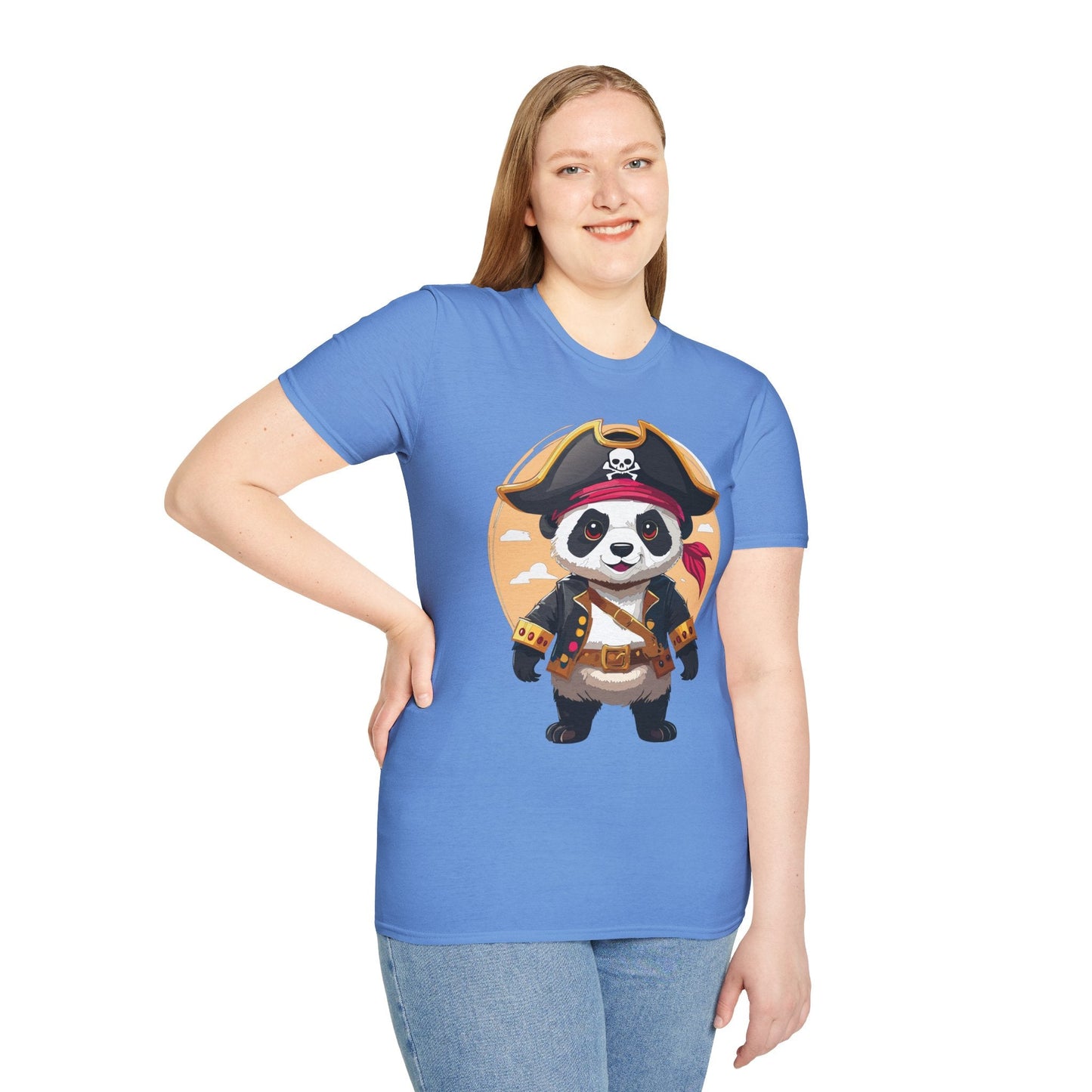 Panda Shirt Unisex T Shirt With Panda Animal Tee Animals Gildan Softstyle 64000 Cotton