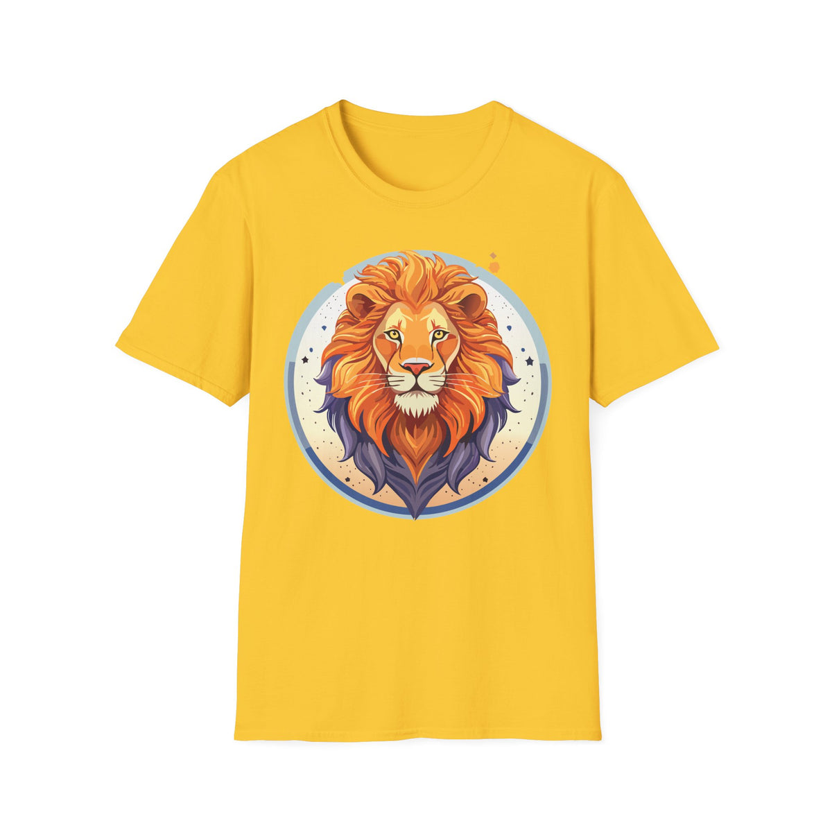 Majestic Lion Portrait T-Shirt | Colorful Retro Lion Graphic Tee