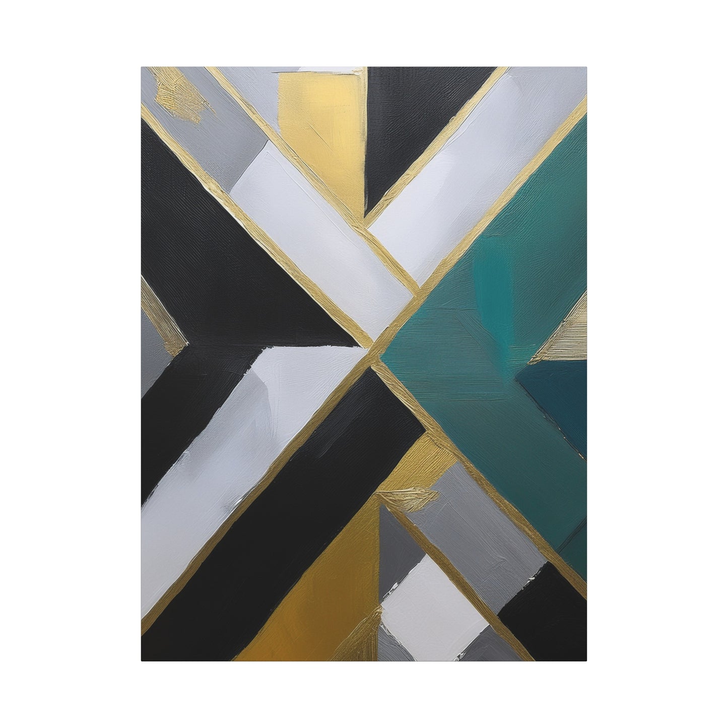 Abstract Geometric Painting Print Canvas 20x24,20x30,24x30 24x32,24x36,30x40 32x48,36x48,40x60 Pine-Wood Inner Frame ABS-76