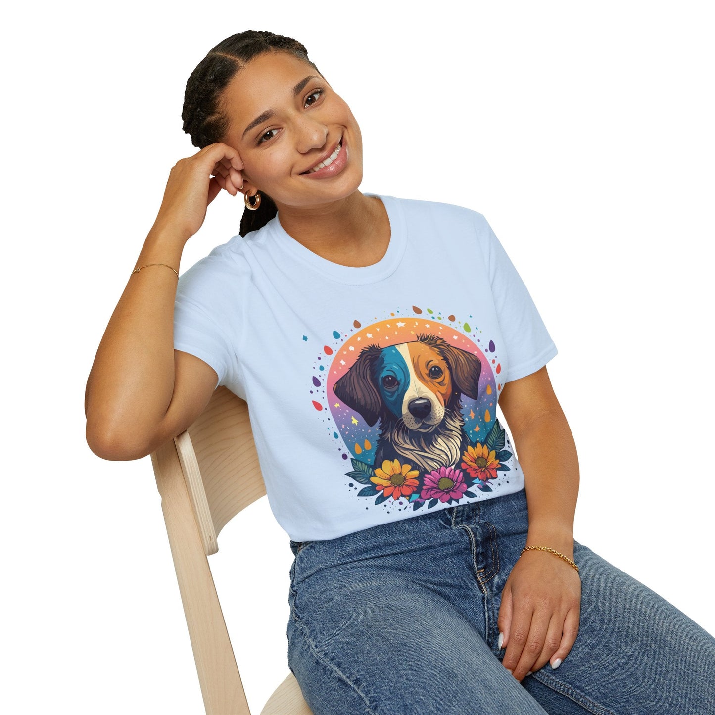 Dog Shirt Unisex Softstyle Tee 100 Percent Cotton Gildan 64000