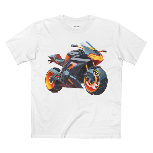 Moto Bike Graphic Unisex 100 Cotton Staple Tee 21