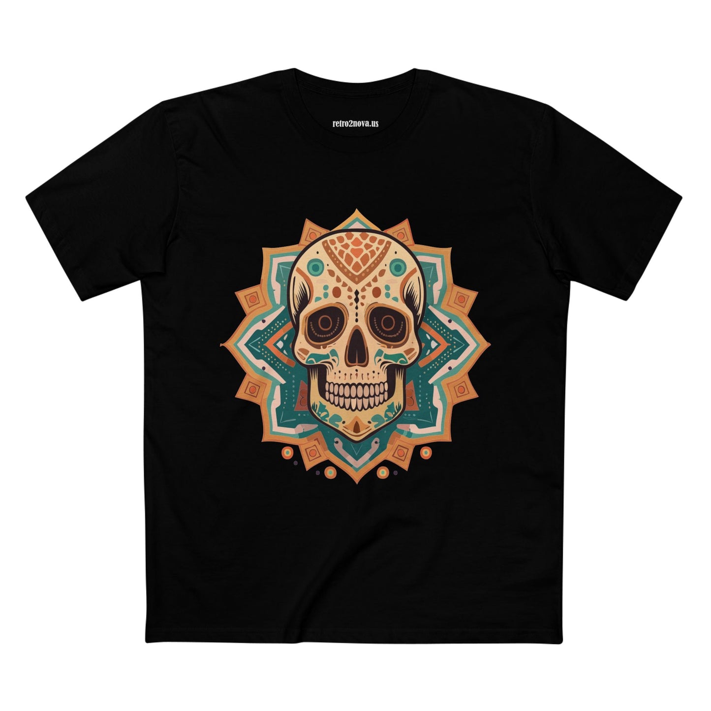 Skull Shirt Unisex Skeleton Tee Premium Cotton With Original Art Design From Retro2Nova Collection
