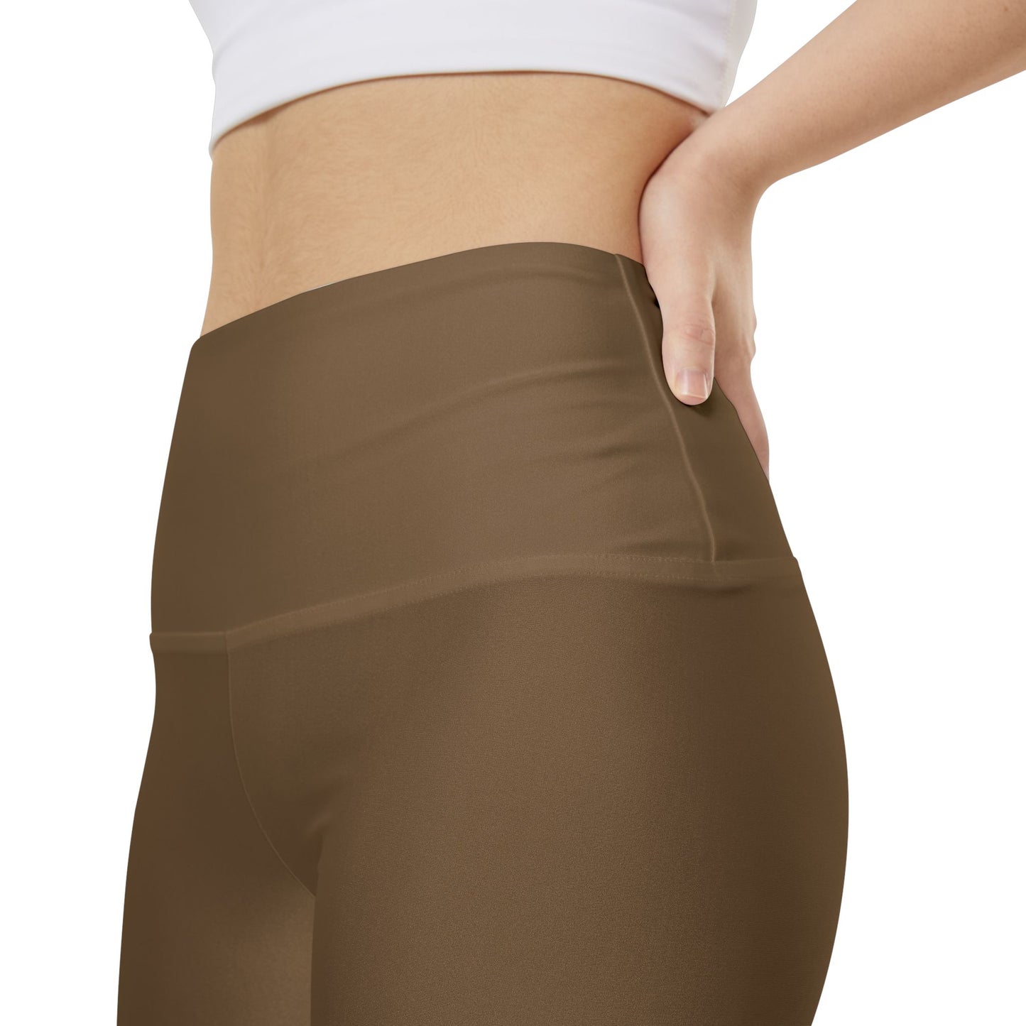 Olive Wood Brown High-Waist Women’s Workout Shorts — Everyday Active Biker Shorts