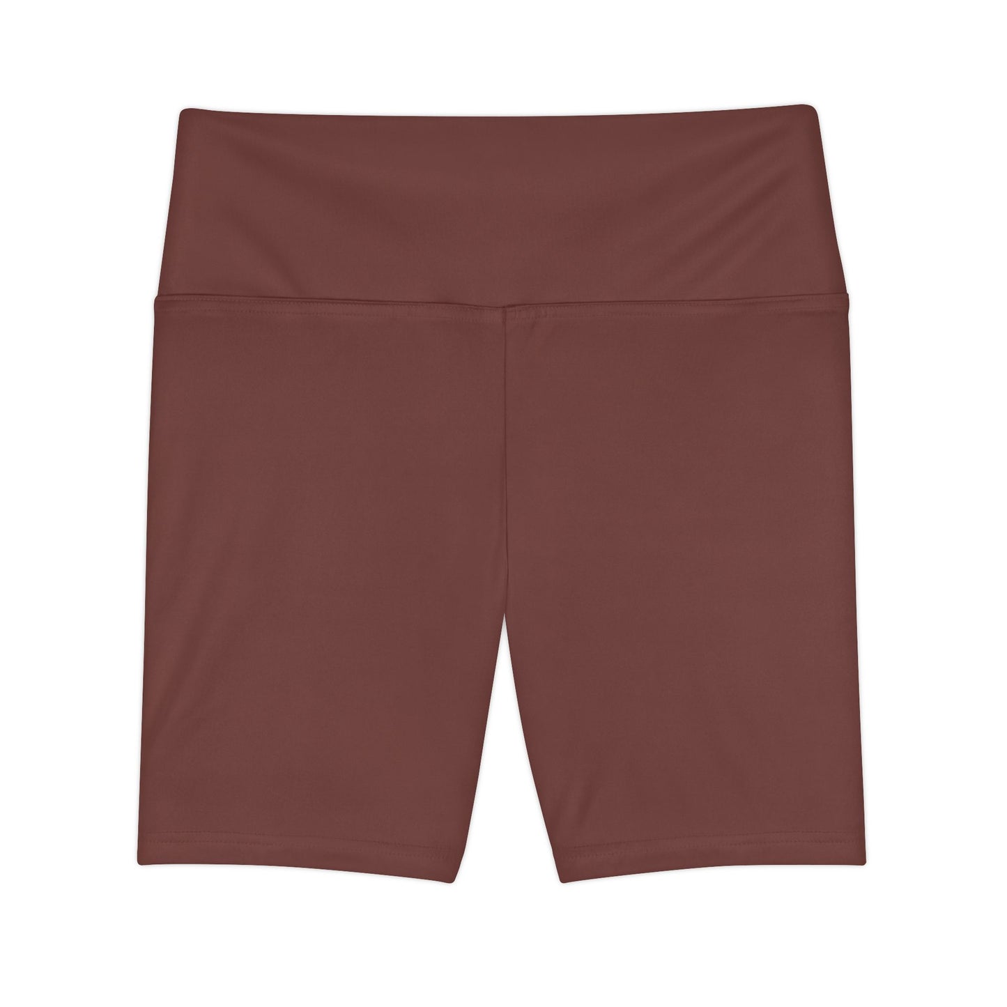Dark Cooper Workout Shorts — High-Waist Brown Biker Shorts for Women