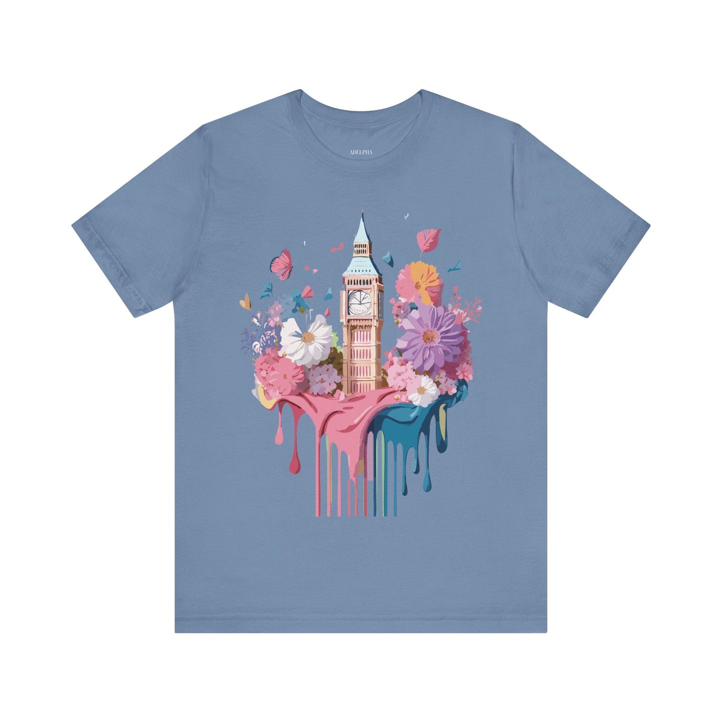 Adelpha London Tourist Shirt Unisex Graphic Tee Vintage Inspired Art Jersey Short Sleeve