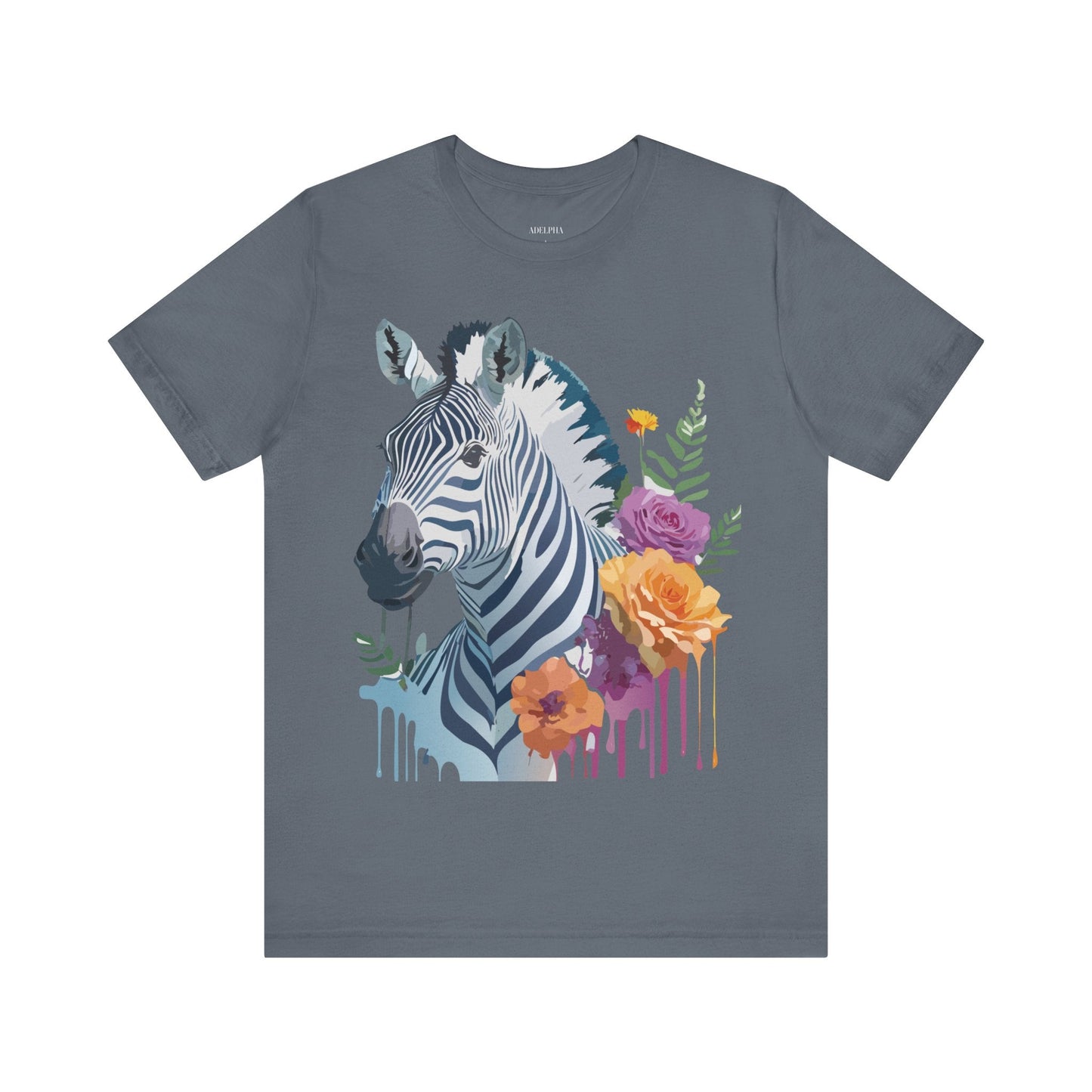 Zebra Graphic Unisex 100 Cotton Vintage Animal Art T-Shirt 4