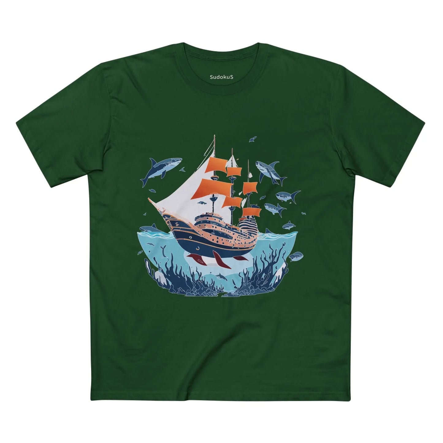 Ocean Coast Graphic Unisex 100 Cotton Staple Tee 26