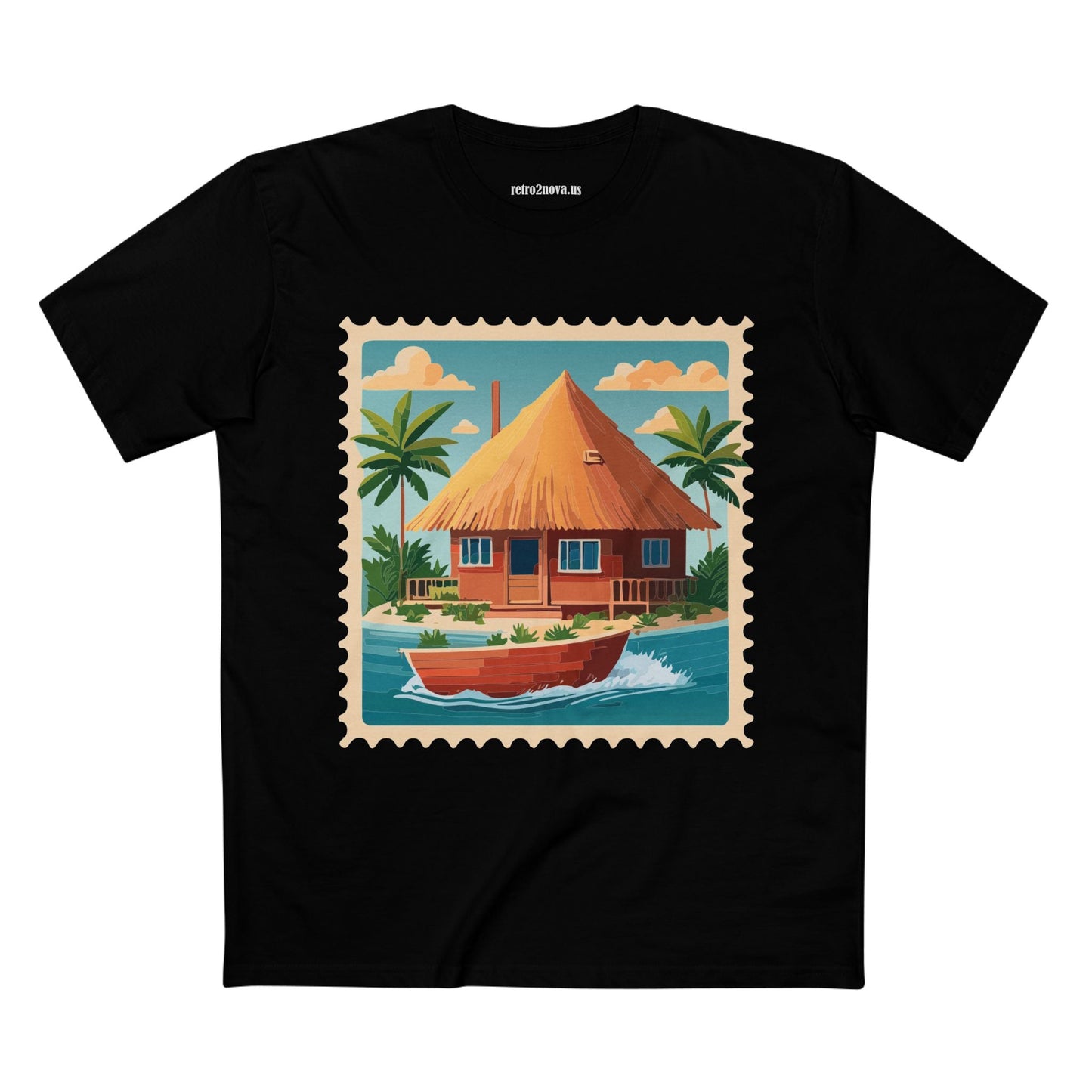 Stamp Shirt Postage Stamp Art Tee Unisex Original Art Design Premium Cotton By Retro2Nova