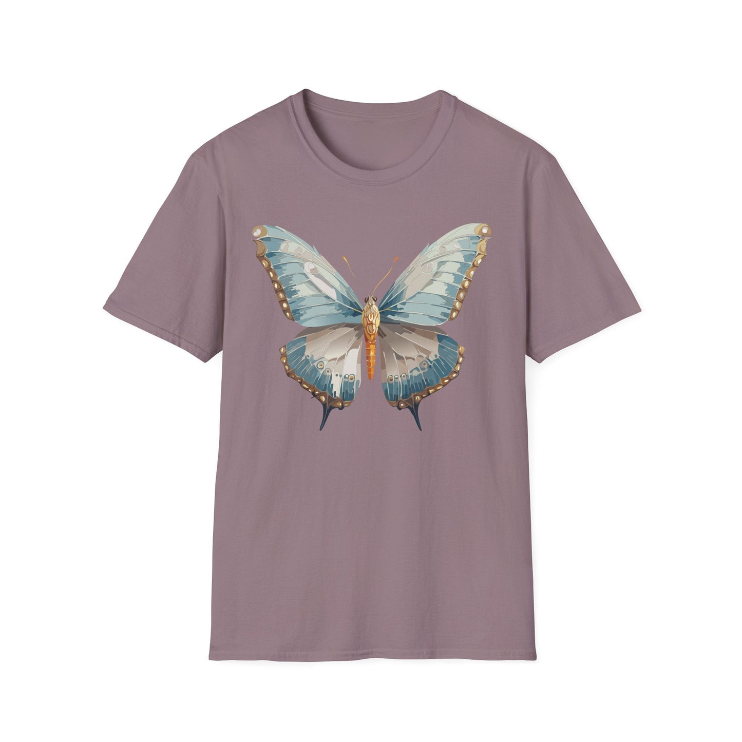 Butterfly Emblem Shirt Unisex T Shirt Gildan Softstyle 64000 Monarch Print Cotton Tee Everyday