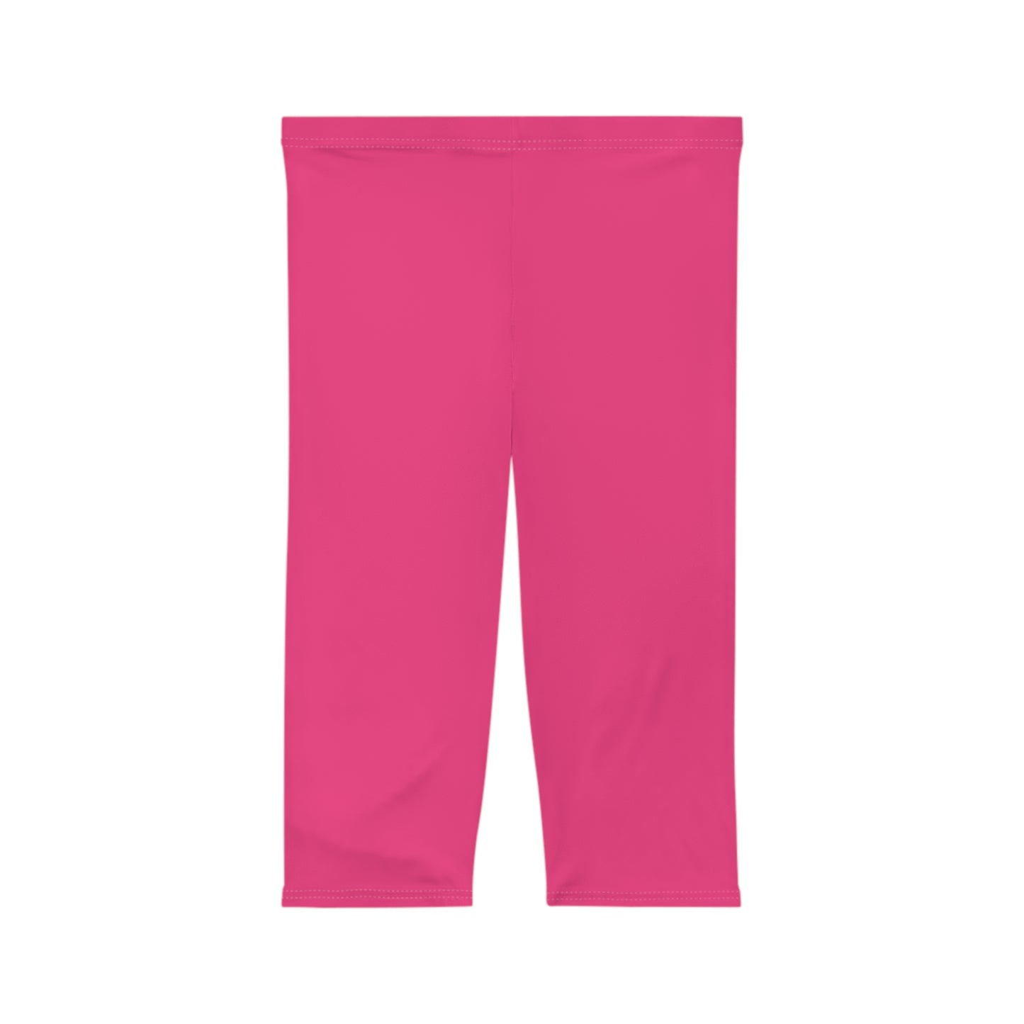 Wild Strawberry Color Women's Brushed Suede Poly Span Casual Capri Leggings XS-2XL
