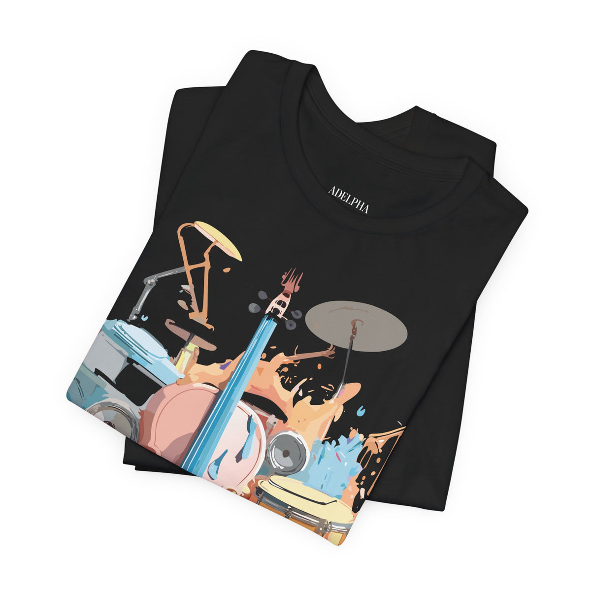 Music Graphic Unisex Cotton Bella+Canvas Tee with Art Design n175