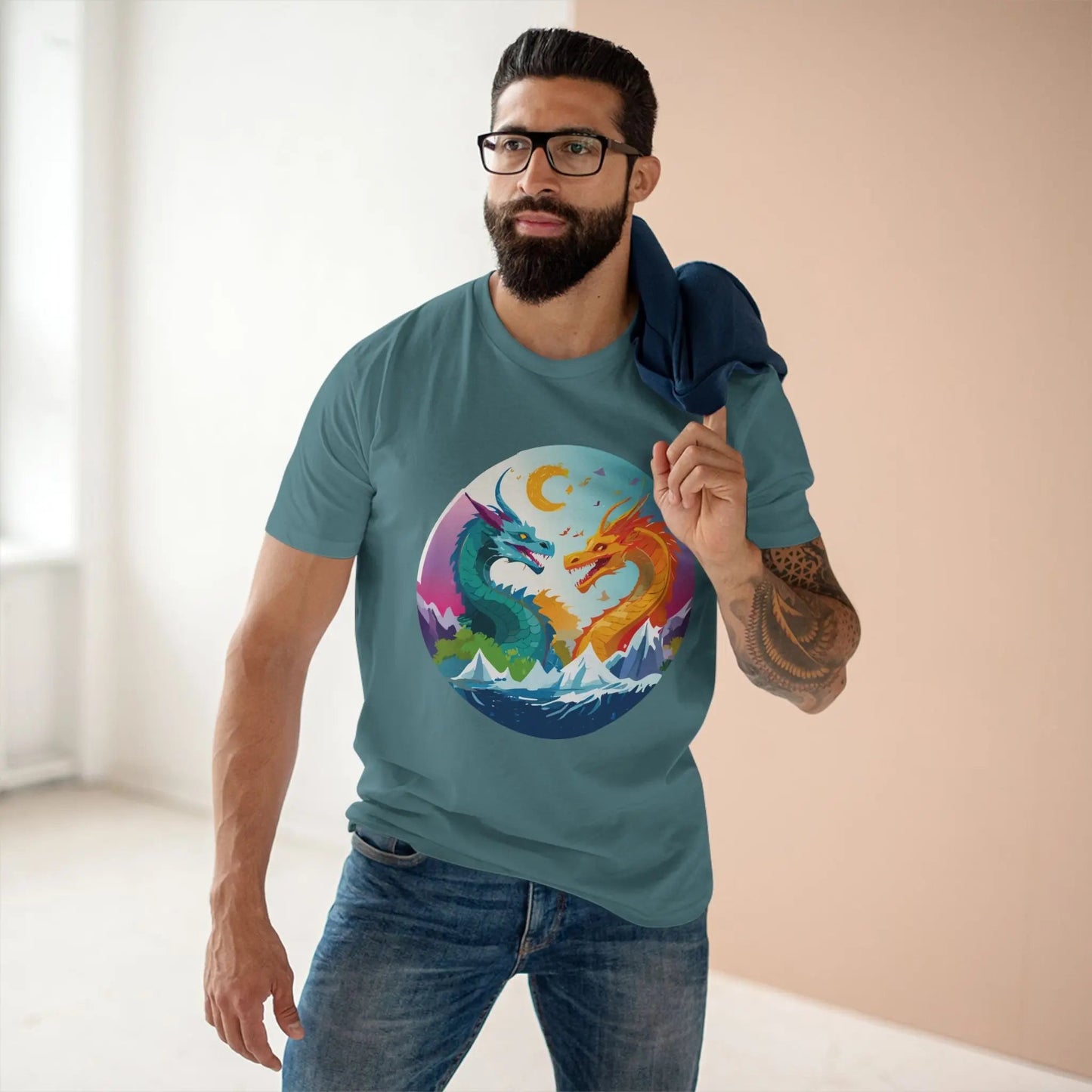 Dragon Graphic Unisex 100 Cotton Staple Tee 17