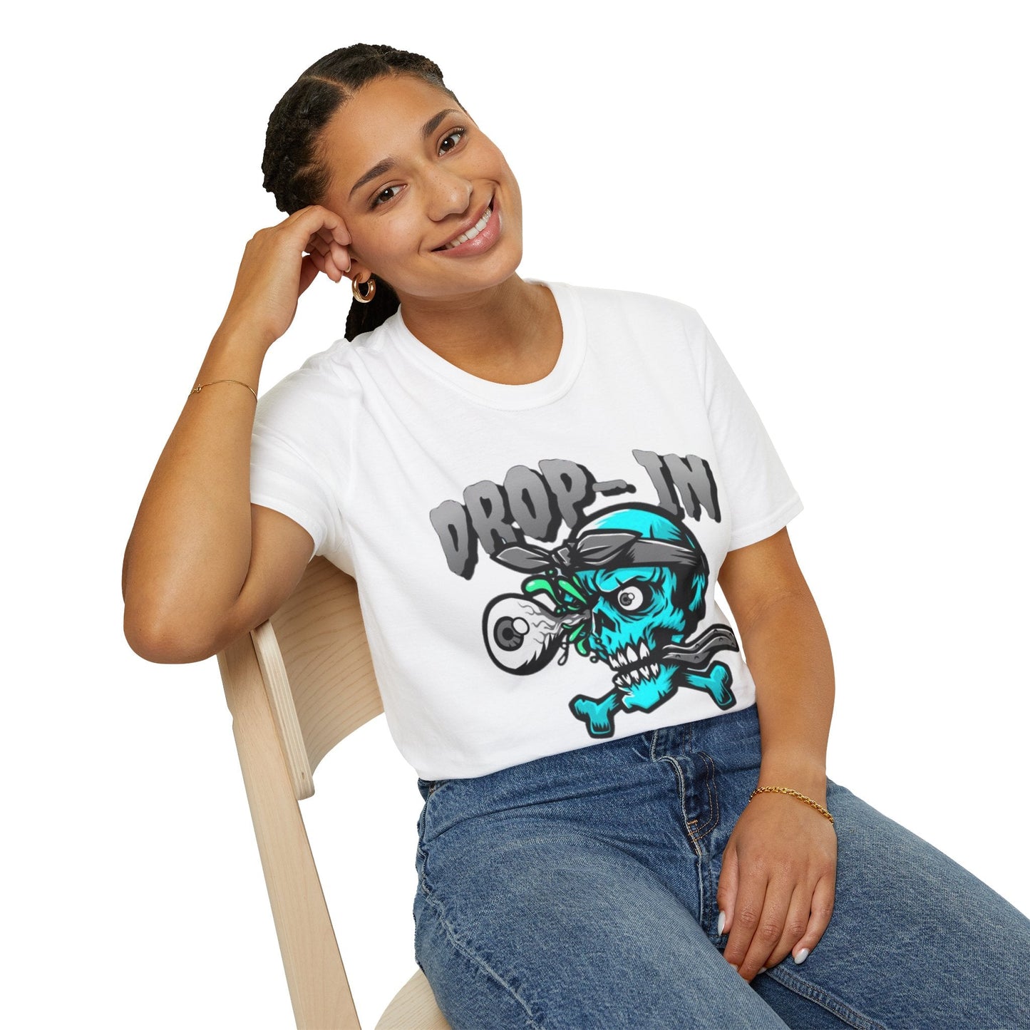 Unisex Skull T Shirt Skeleton Shirt With Skull Artwork Gildan Softstyle 64000 Cotton Tee