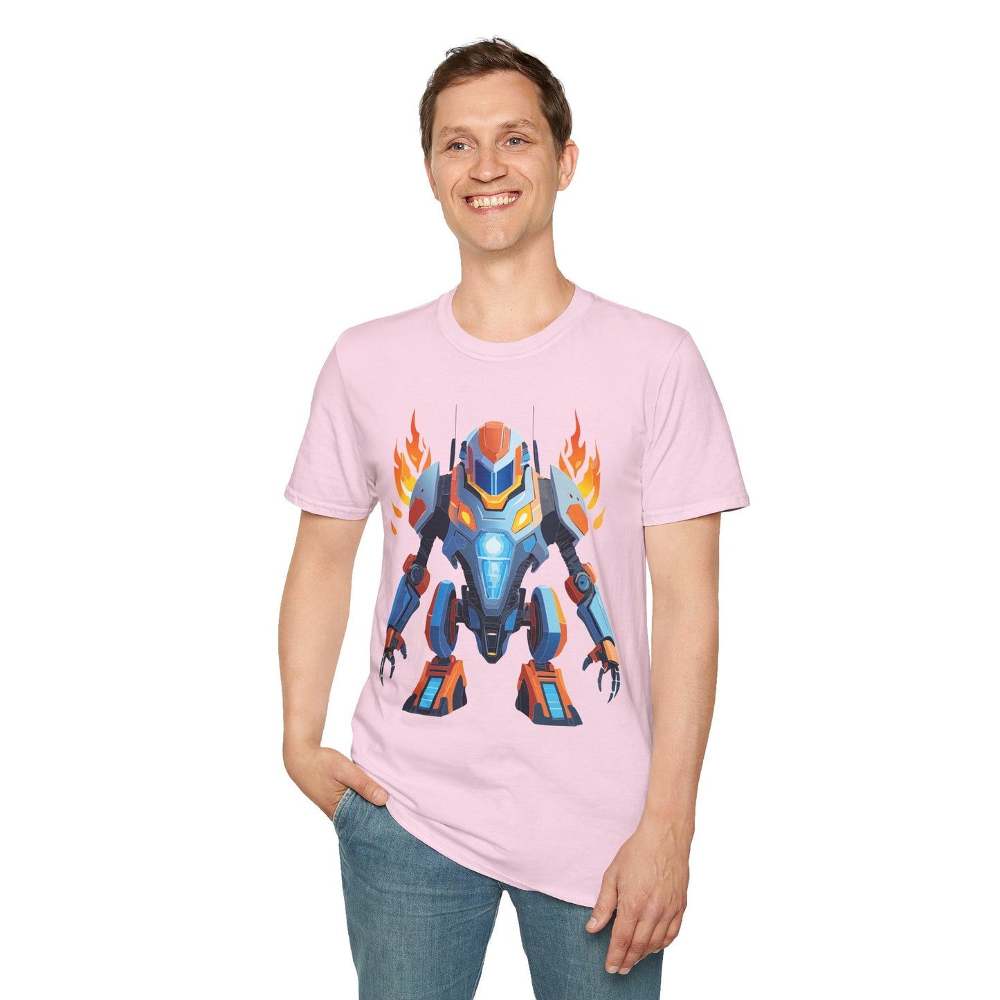 Cyborg Tee Unisex Robot Shirt Terminator Shirt Art Design Gildan Softstyle 64000 Cotton Tee