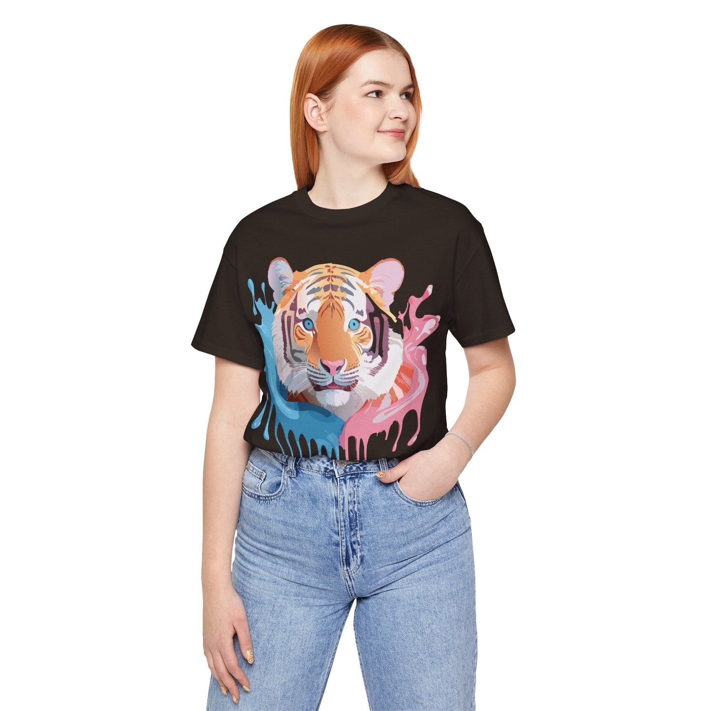 Adelpha Tiger Graphic Tee Premium Unisex Jersey Short Sleeve With Vintage Artwork