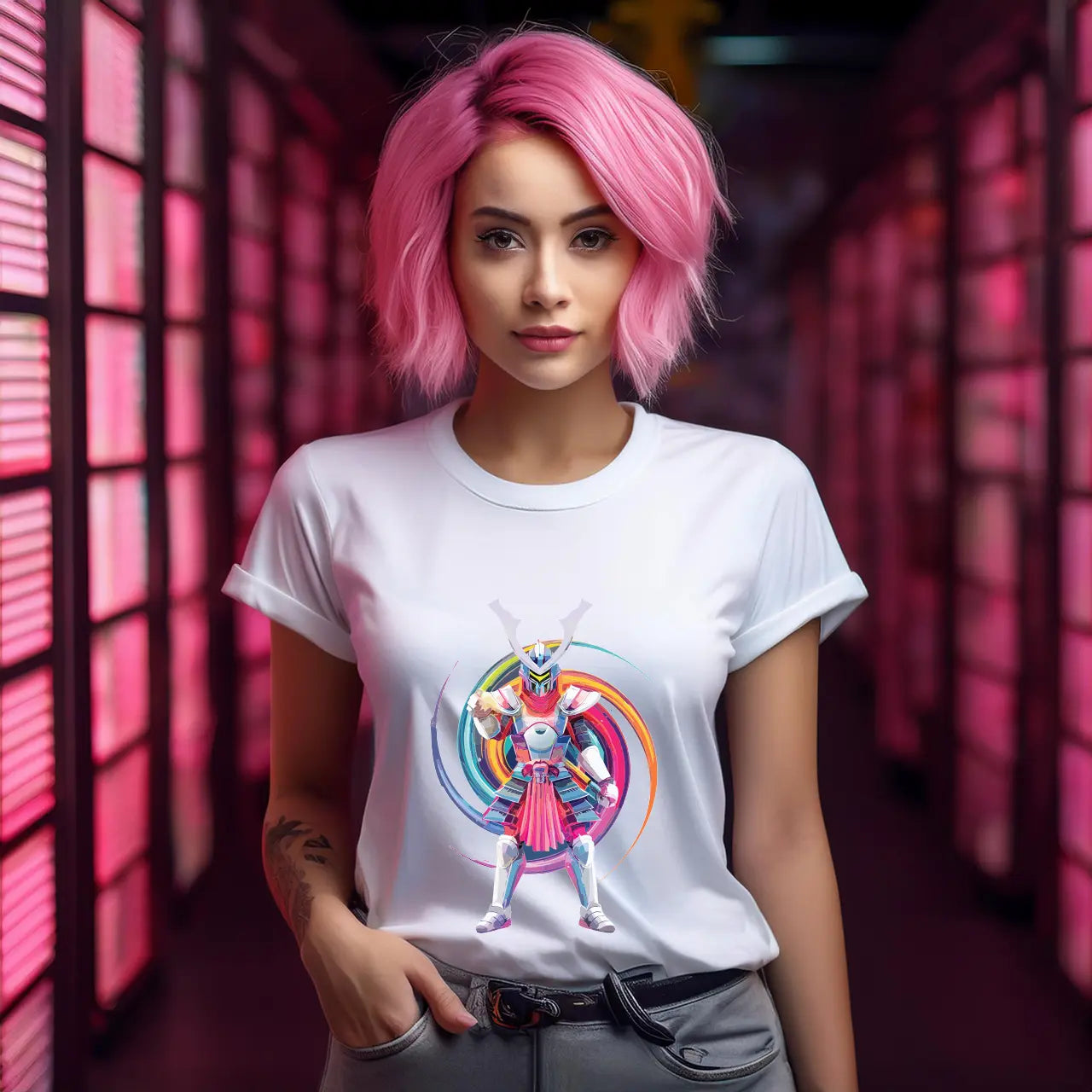 Samurai Graphic Unisex 100 Cotton Staple Tee 29