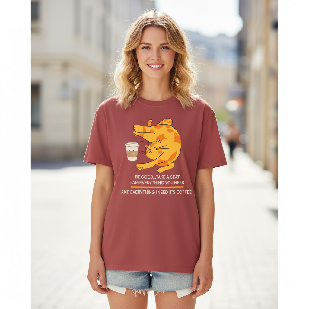Funny Cat Quotes Slogan Graphic Tee Unisex 100 Cotton Comfort Colors T-Shirt 90