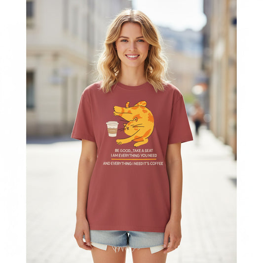 Funny Cat Quotes Slogan Graphic Tee Unisex 100 Cotton Comfort Colors T-Shirt 90