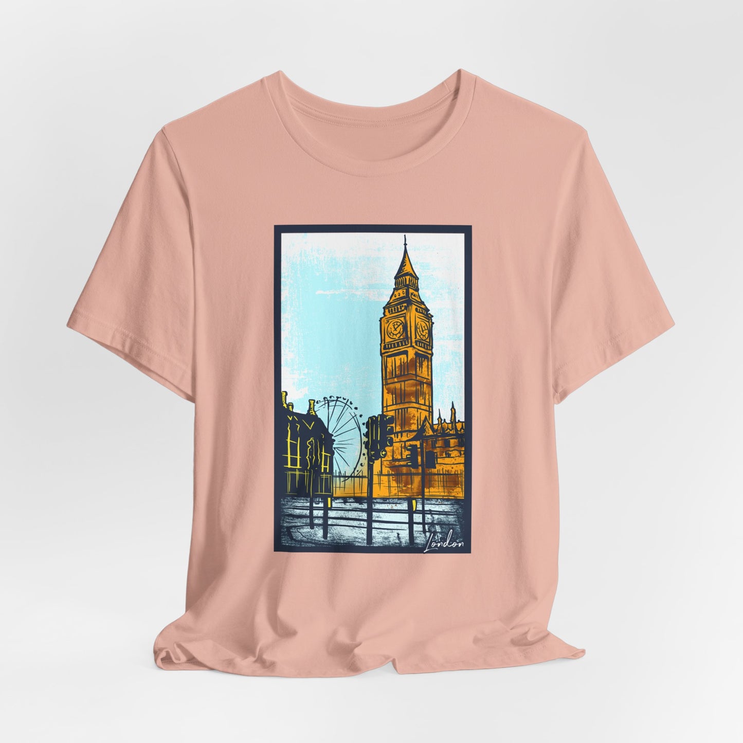 Retro Poster London Graphic Design Tee, London Shirt, Vintage Tees, Art Design T-Shirt, Graphic Tee, Retro Art Shirts