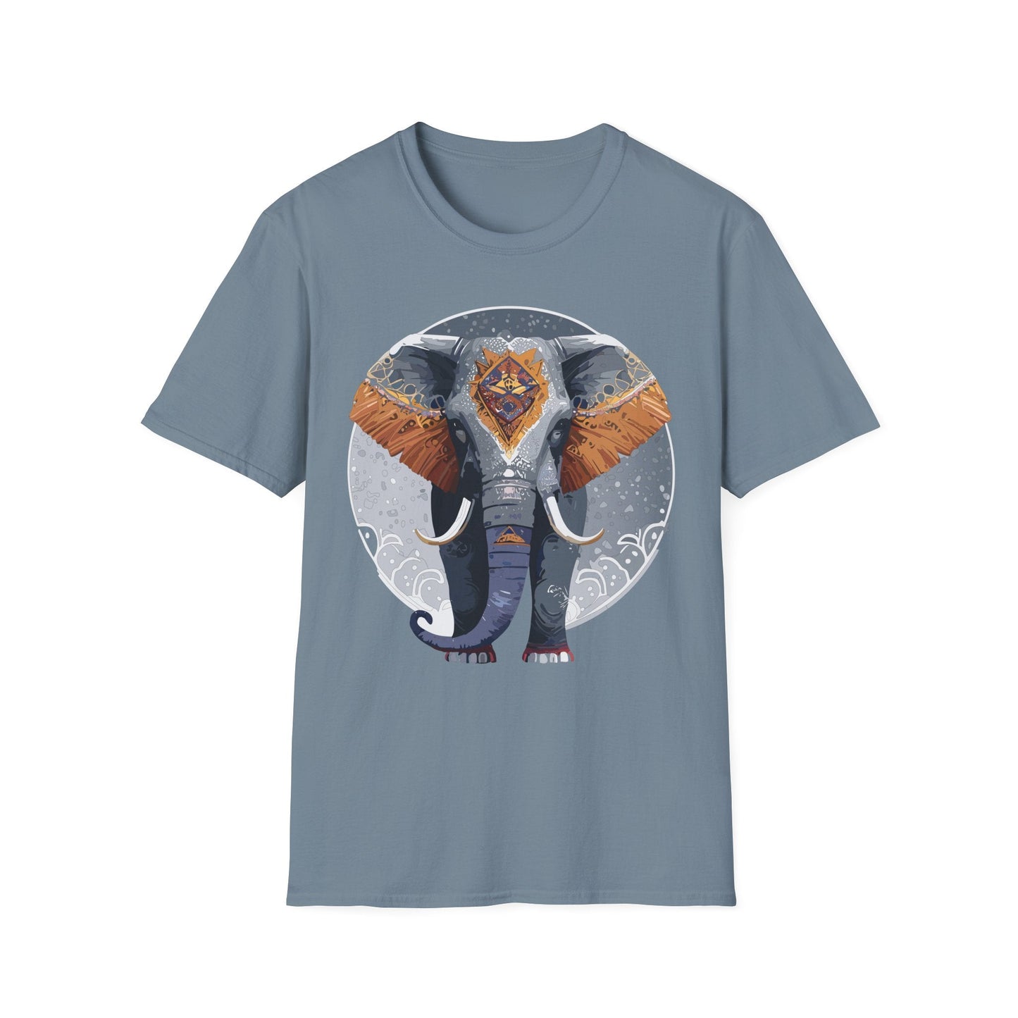 Elephant T Shirt Unisex Short Sleeve Tee SoftStyle Gildan 64000 One Hundred Percent Cotton