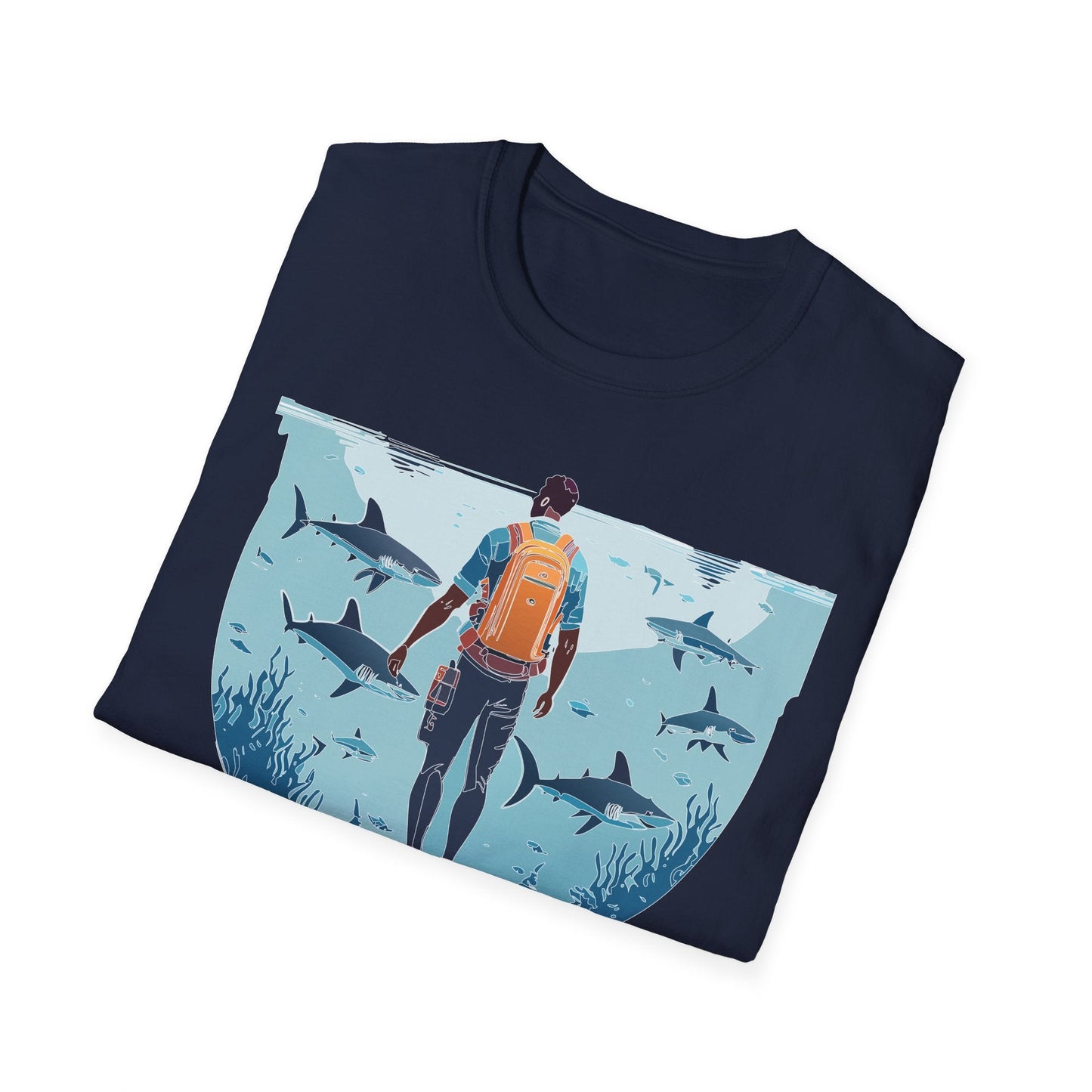 Ocean Graphic Unisex Softstyle Cotton Tee 5