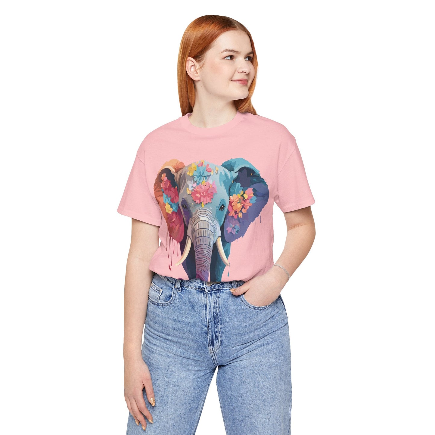 Elephant Graphic Tee By Adelpha Unisex Short Sleeve Shirt With Vintage Artwork Design