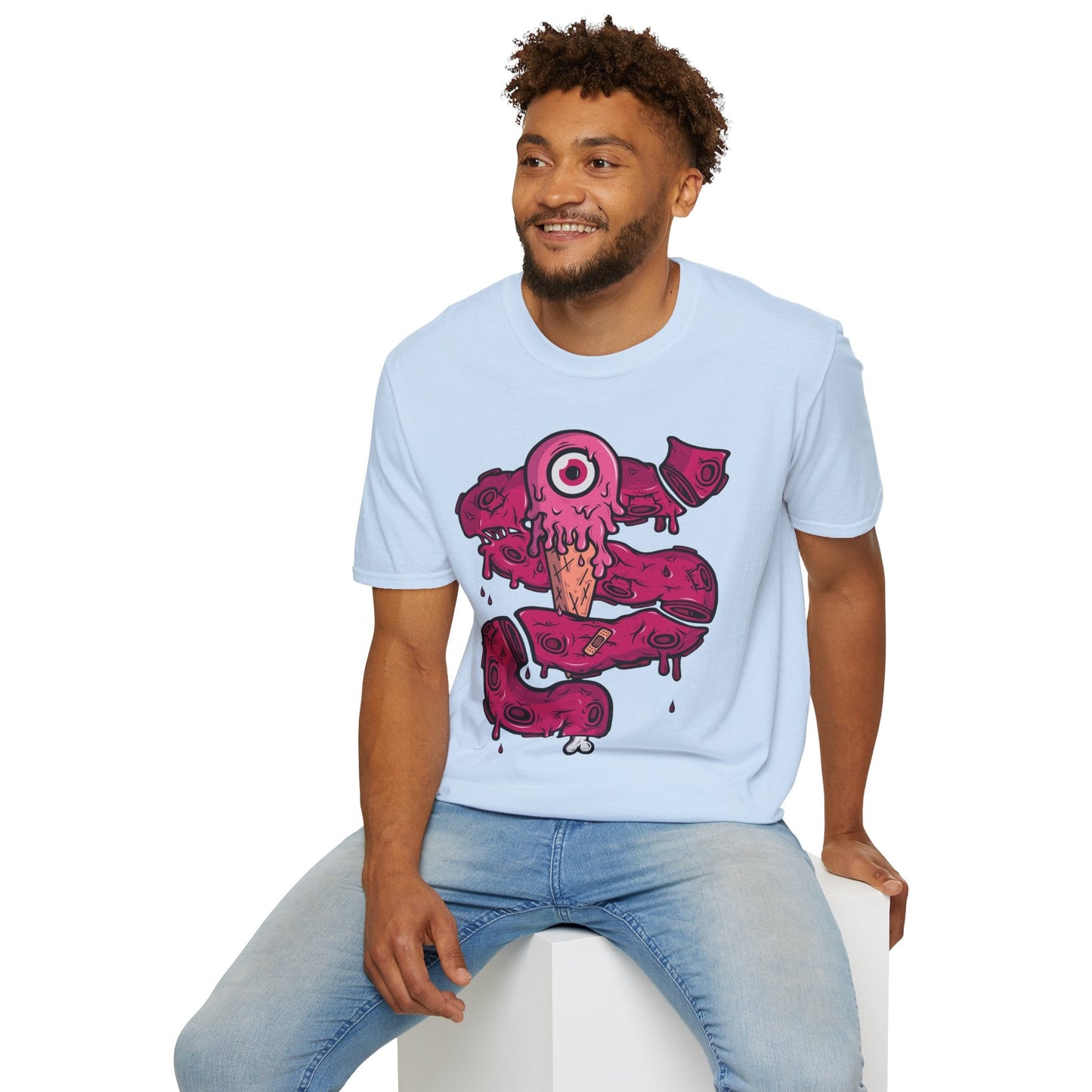 Cartoon T Shirt Animation Tee Funny Graphic Tee Unisex Gildan Softstyle Cotton 64000