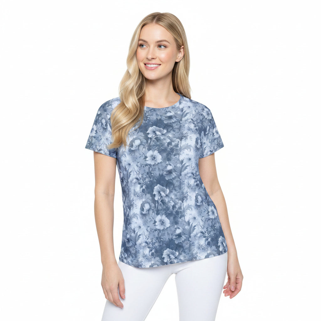 Women Poly Shirt with Floral Print F252