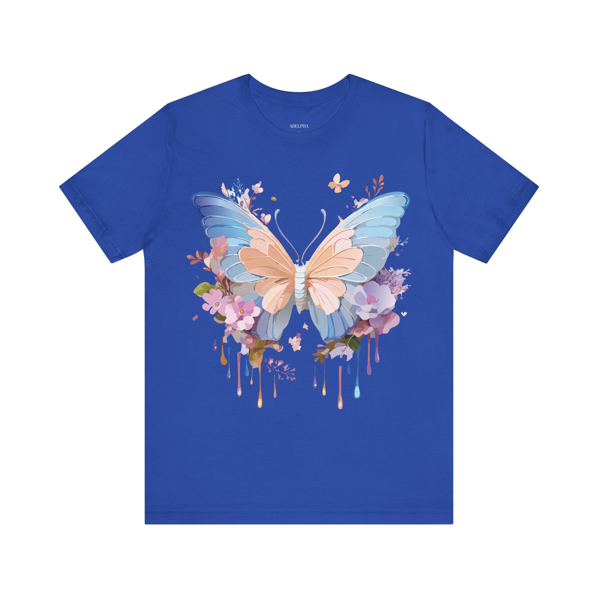 Butterfly Graphic Unisex Cotton Bella+Canvas Tee with Art Design n65