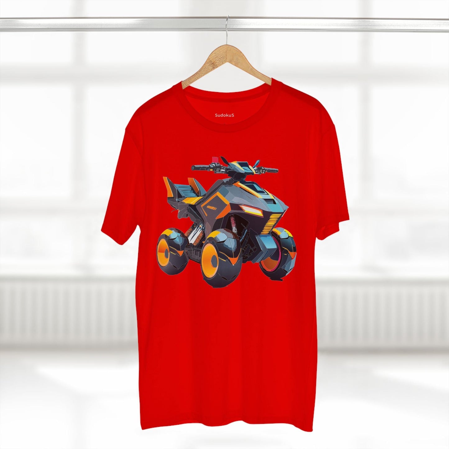 Moto Bike Graphic Unisex 100 Cotton Staple Tee 14