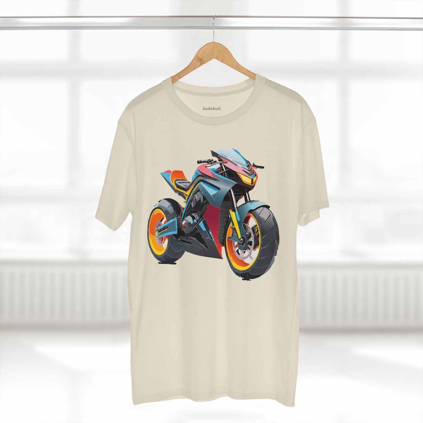 Moto Bike Graphic Unisex 100 Cotton Staple Tee 33