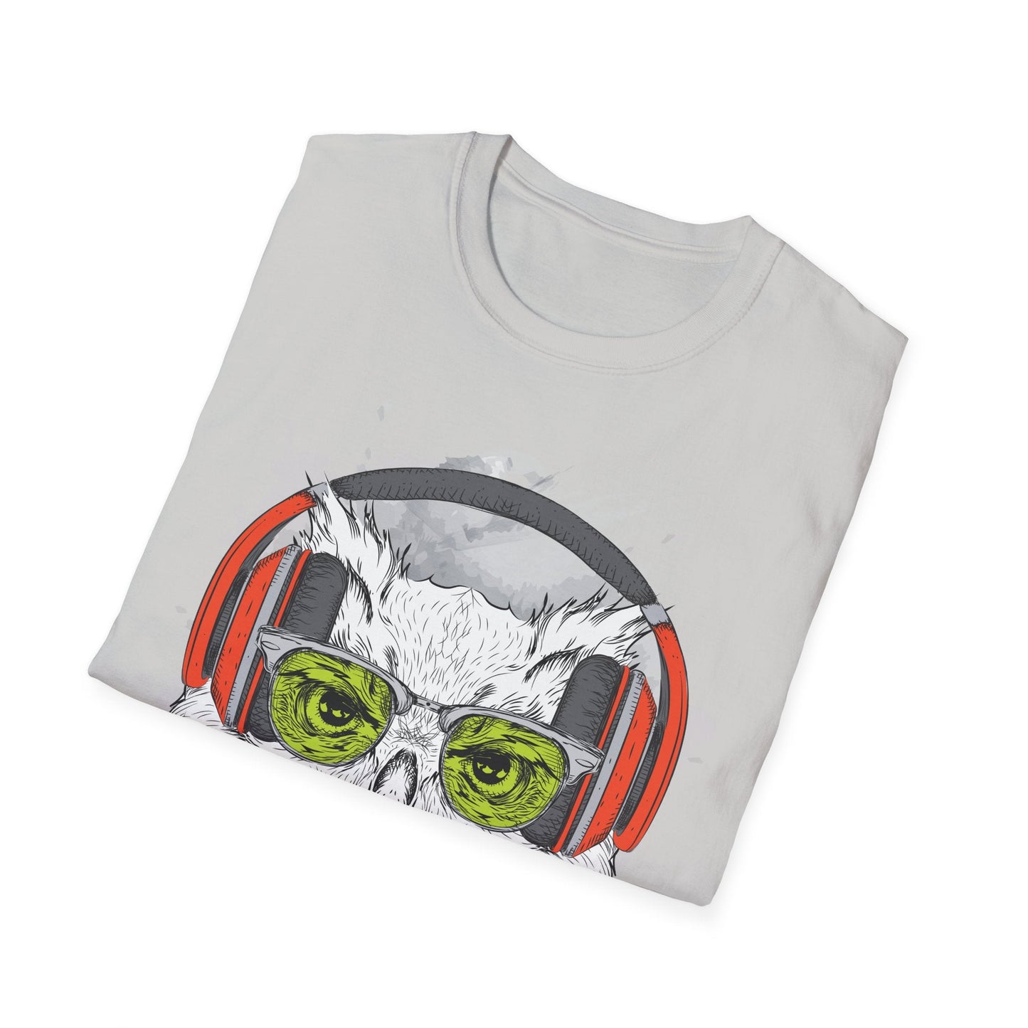 I Love Music Animals Shirt Unisex Tee With Headphones Graphic Design For Music Lovers