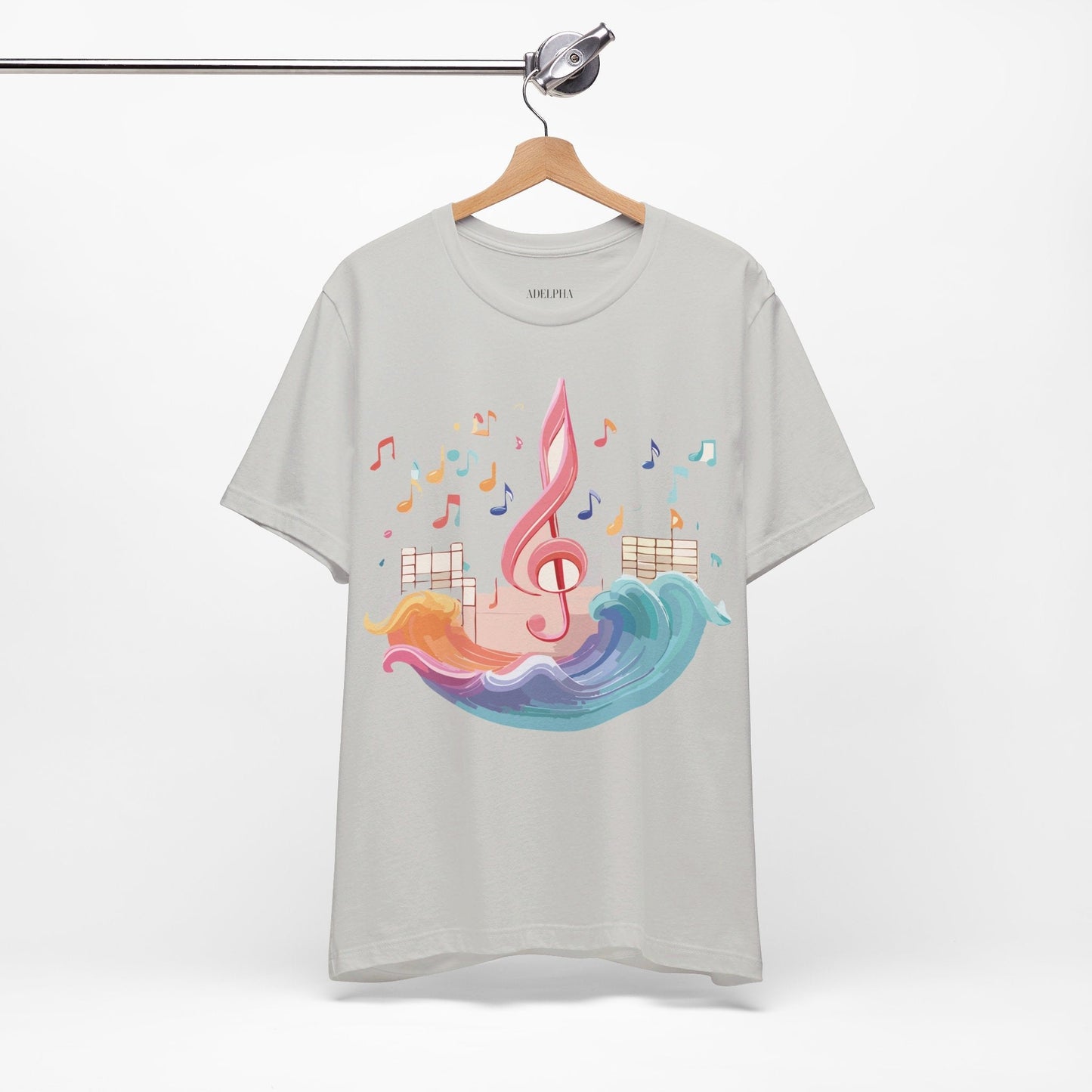 Music Graphic Unisex 100 Cotton Vintage Art with Musical Elements Tee 30