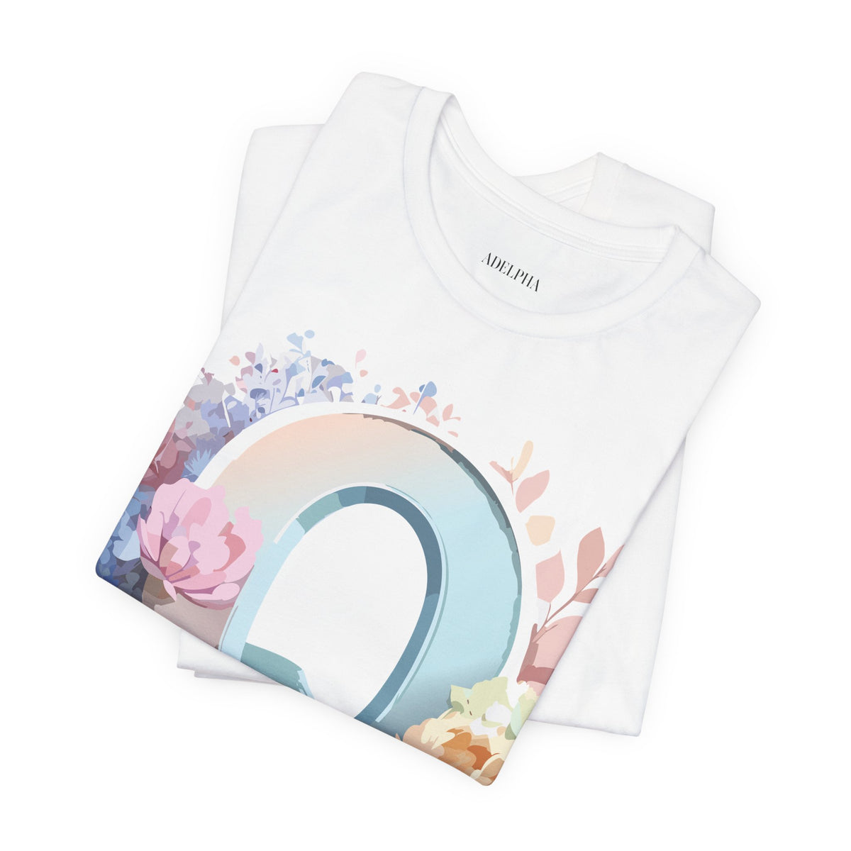 Letter Q Graphic Unisex Cotton Bella+Canvas Tee with Art Letter Design
