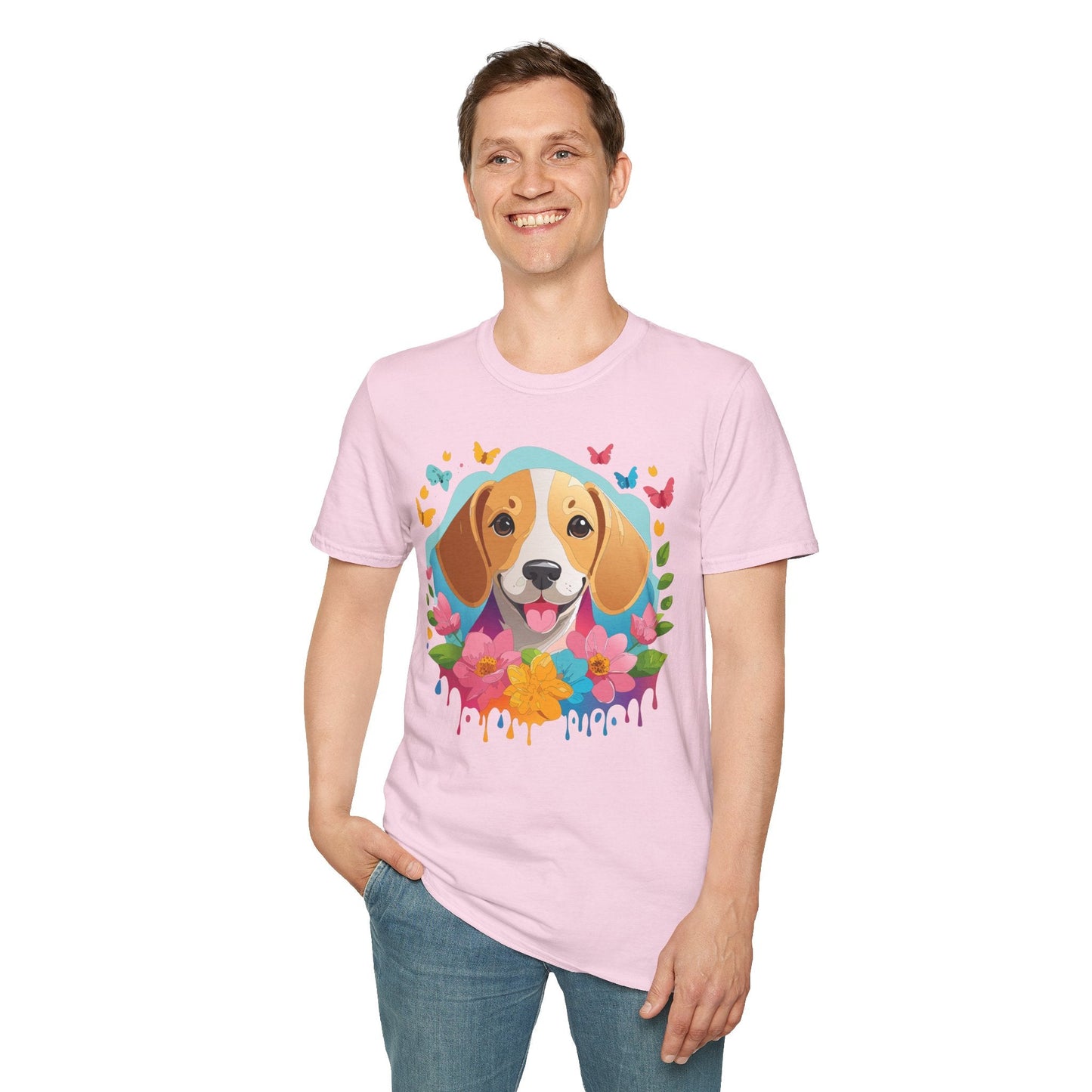 Dog Shirt Unisex Animal Tee Softstyle Cotton Comfort Everyday Wear