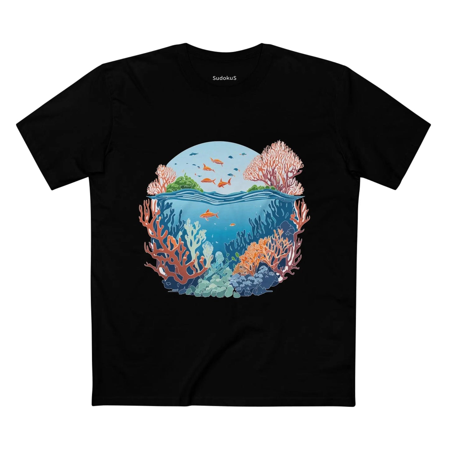 Ocean Coast Graphic Unisex 100 Cotton Staple Tee 2