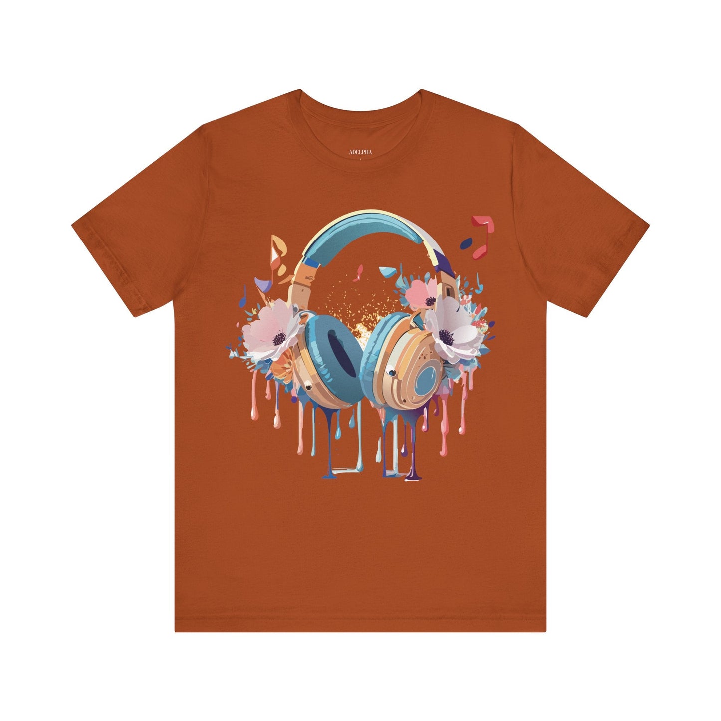 Music Graphic Unisex 100 Cotton Vintage Art with Musical Elements Tee 102