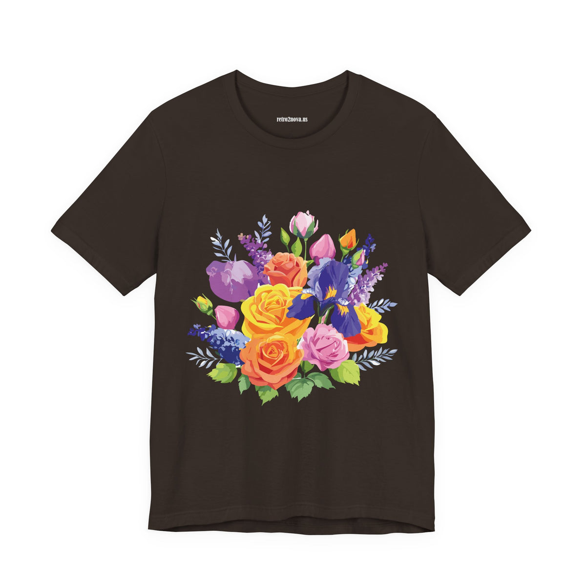 Floral Graphic Unisex Cotton Bella+Canvas Tee with Flowers Design ab103